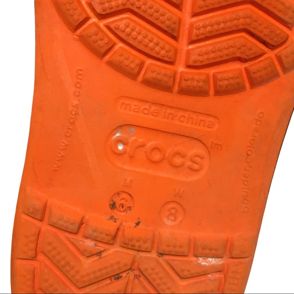 Crocs Hawaii Sunset Palm Trees Orange Slippers 8 - Picture 5 of 10